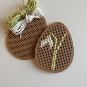 Broderi Påskeæg – DIY kit med vintergæk