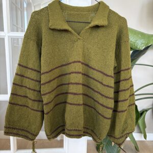 Autumn Bliss Polo strikket polo sweater med fine striber